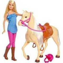 Barbie Playet with Blonde Fashion Doll in Riding Outfit