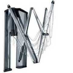 Brabantia WallFix Retractable Clothes Line, Metallic Grey, 24m