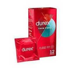 Durex Thin Feel Close Fit, 12 Condoms, Silicone Lubricated