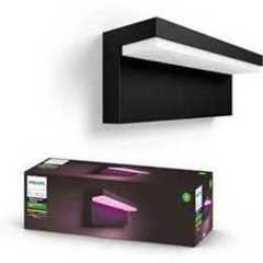 Philips Hue Nyro Outdoor Wall Light, Smart LED, Black