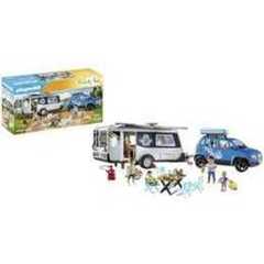 Playmobil PlayMOBIL 71423 Family Fun Caravan with Car, Outdoor Toy