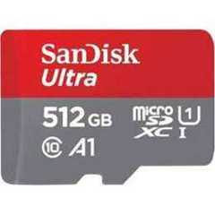 SanDisk Ultra microSD Card + Adapter 512GB, Up to 150MB/s Read