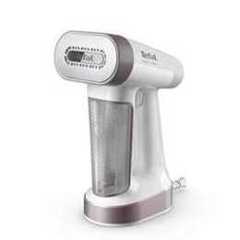 Tefal PureForce 2-in-1 Handheld Clothes Steamer, Pink and White
